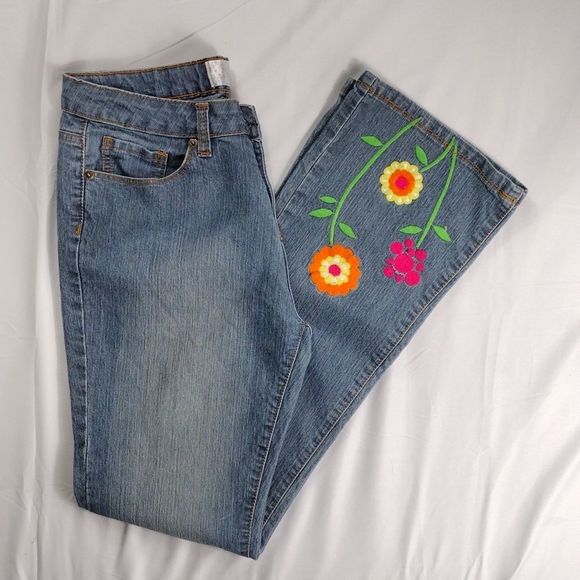 Pony Tails 🌟 4 For $15 Embroidered Bootcut Denim  Jeans Inseam 31" - Picture 2 of 14